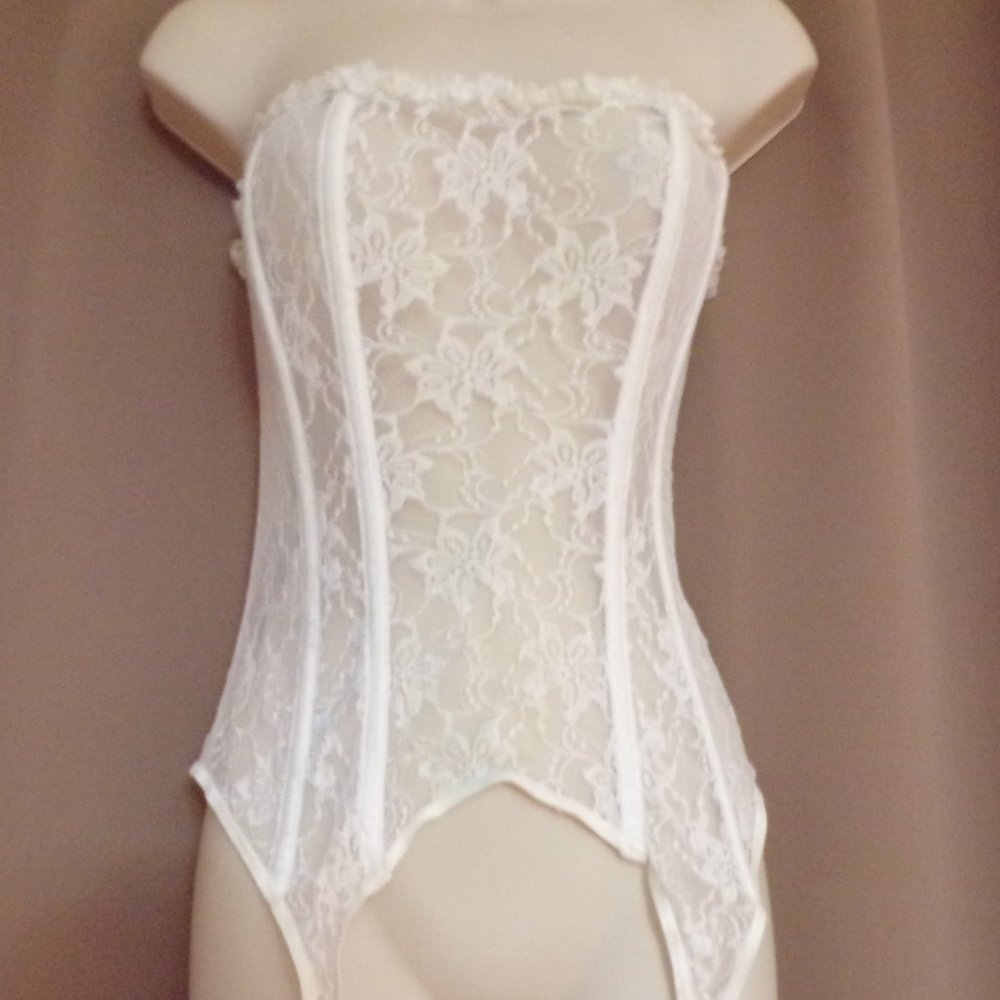 Vintage Escante White Corset Size M